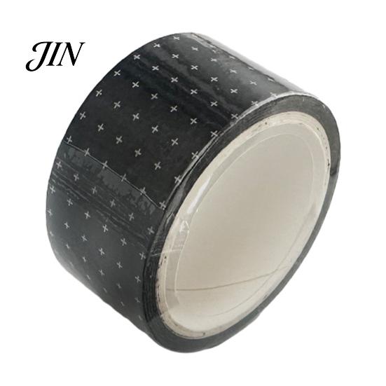 Rough Edge Washi Tape Black White Grid Tape, Plaid Pattern Decorative Masking Casual Style for Arts, DIY Crafts, Journals, Planners, Scrapbooking,