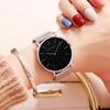 Japan Quartz Movement High Quality Women Steel Mesh Rose Gold Waterproof Ladies Watch