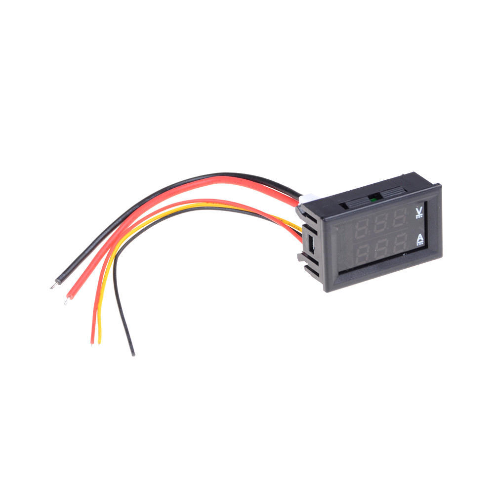 Dc 100V 10A Voltmeter Ammeter Blue + Red Led Dual Digital Volt Amp Meter Gauge