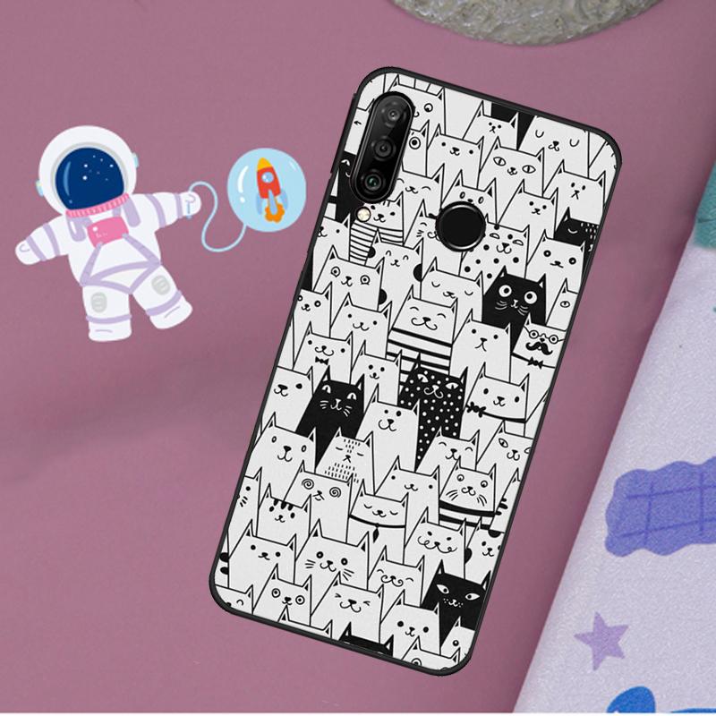 Смешной коллаж с кошками для Huawei Nova 12s 12i 11i 8i Y73 Y72 Y61 Y91 Y90 Y70 Y60 9 10 SE P30 P40 Lite P60 Pro Чехол