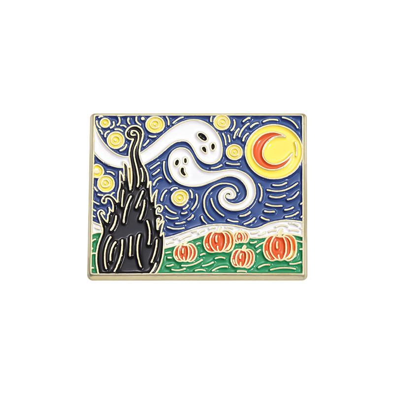 Premium Quality Artistic Character Brooches Set Featuring Colorful Enamel Coating For Eye-catching Decorative Pieces