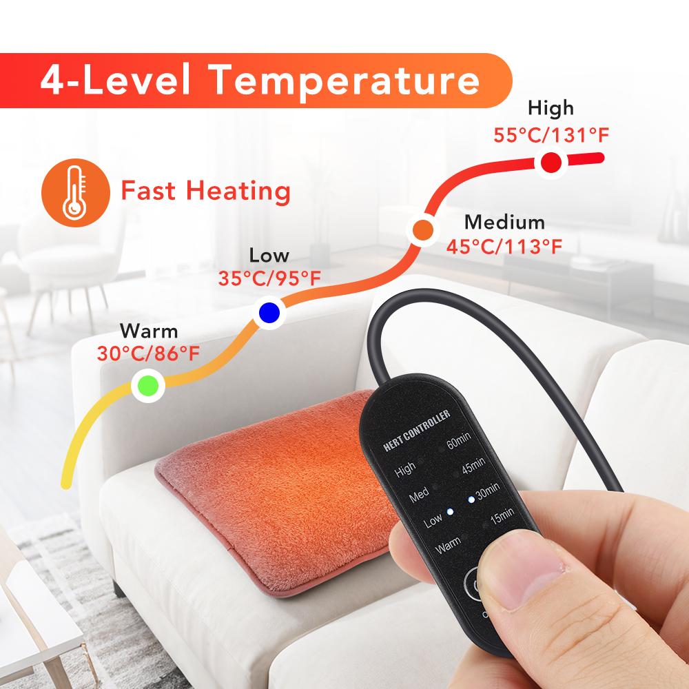 USB Electric Heating Pad Winter Car Cushion Heater for Office Travel Home Sofa Chair Seat 3 Heat 4 Timer Warming Mat Washable