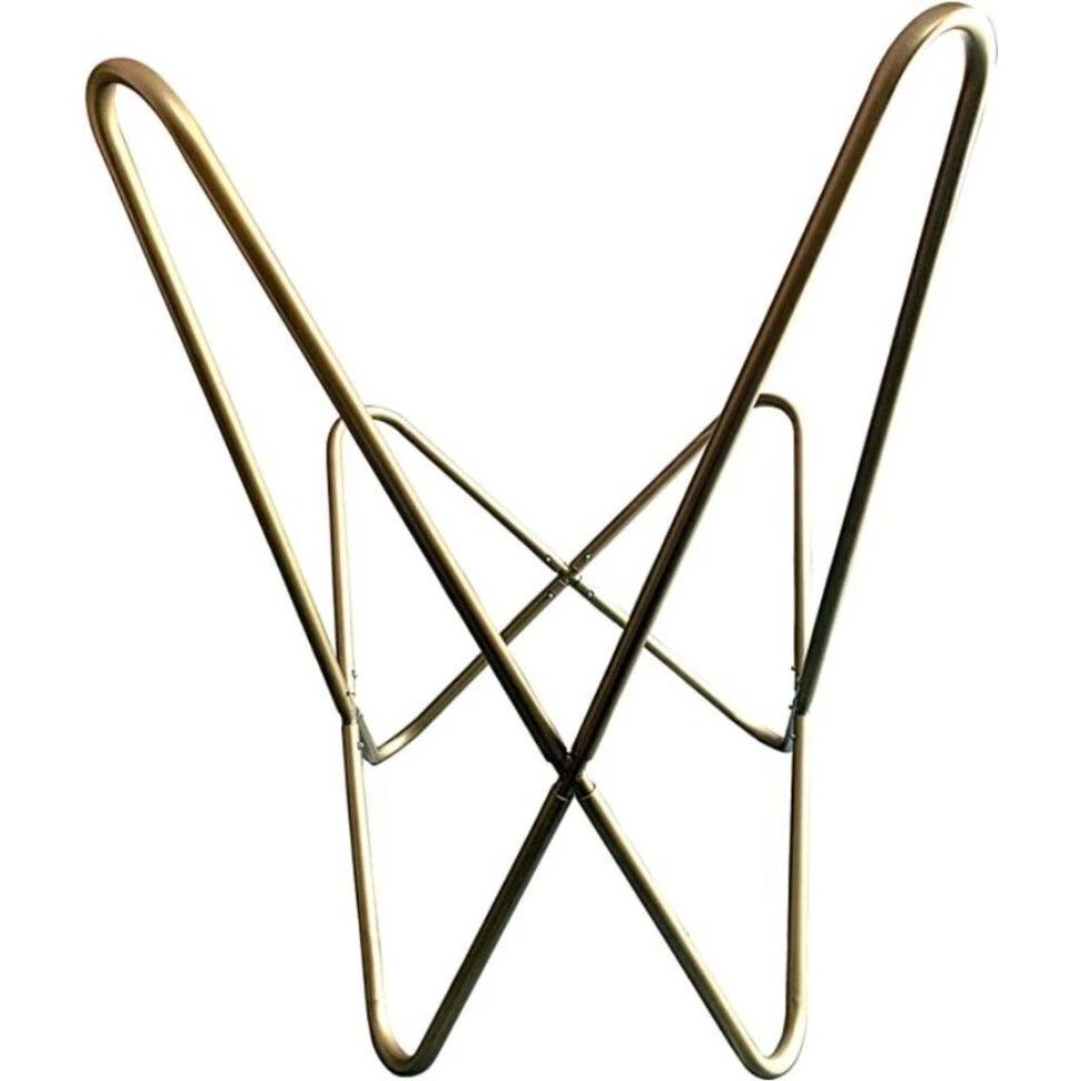 Зеленое кожаное кресло-бабочка Кожаный акцент гостиная Ручная работа Складное