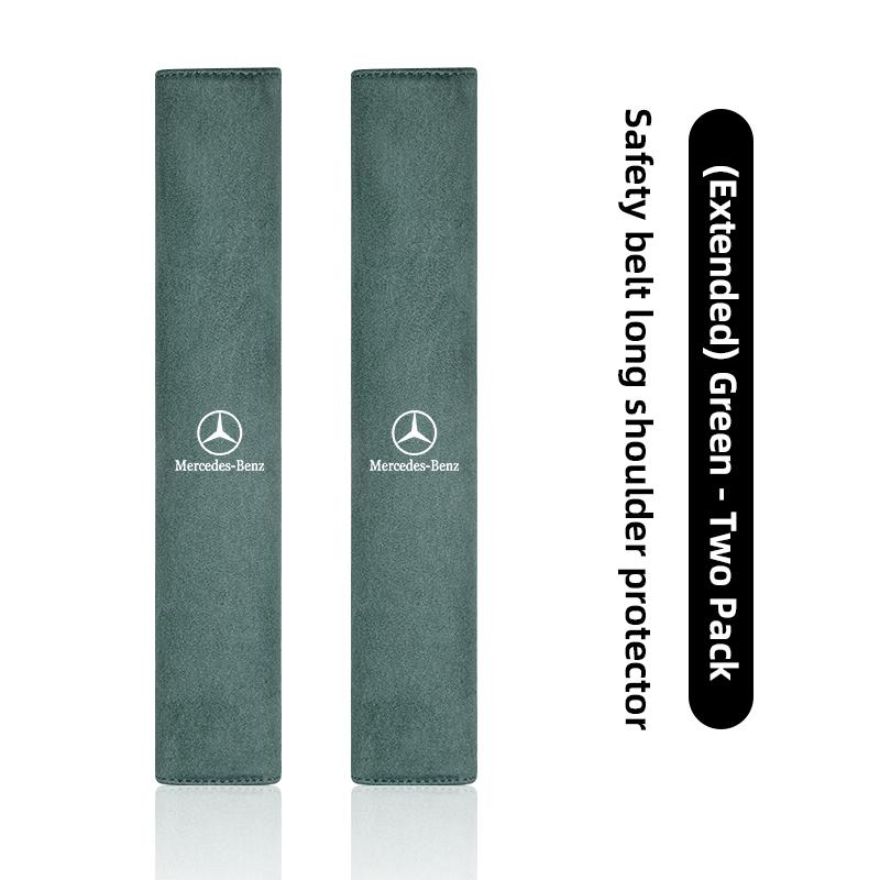 2Pcs Luxury Suede Fur Seat Belt Shoulder Cushion For Mercedes Benz AMG W204 W205 W203 W211 W212 W213 W201 W210 W168 W169 GLE GLC CA1