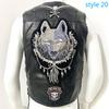 Vest Street Punk Vest Jacket Sleeveless Harley Motorcycle Badge Embroidered Vest