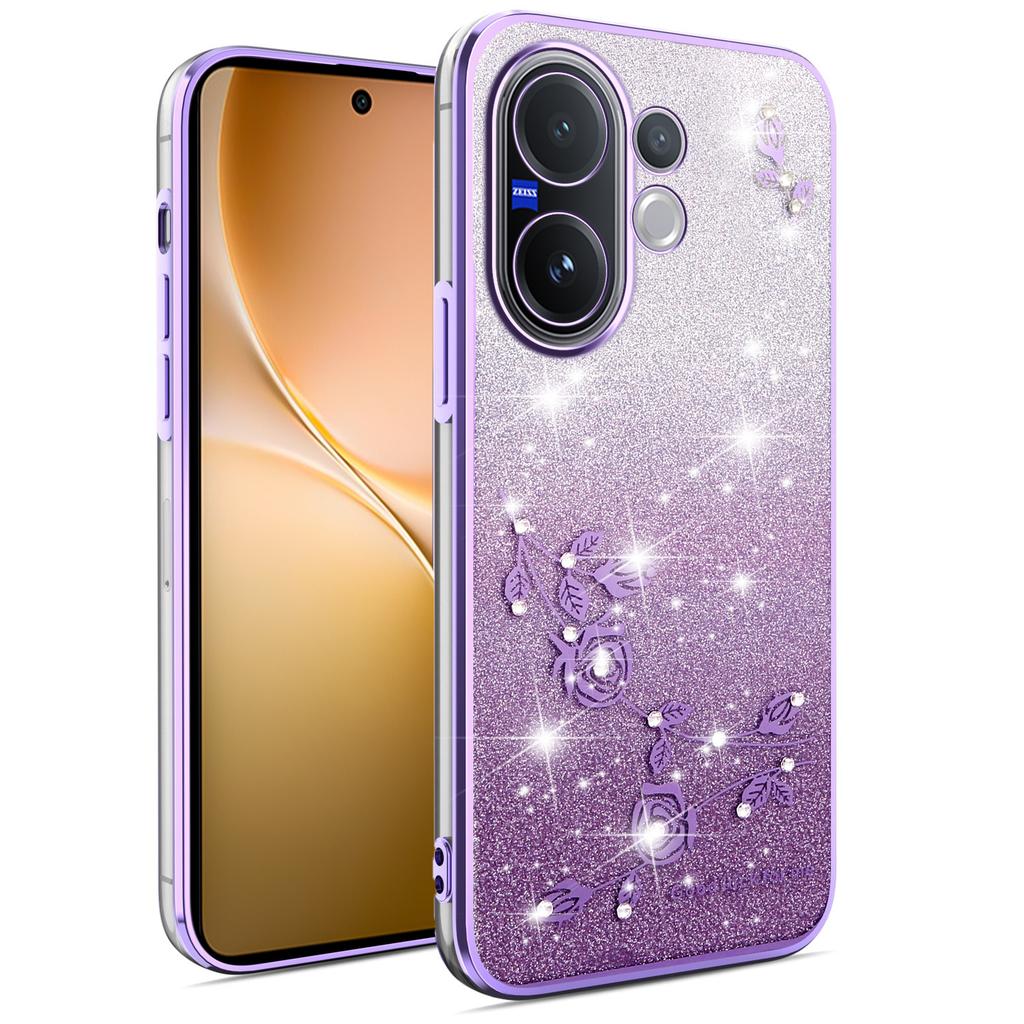 Для vivo V60 5G Чехол Цветок ТПУ Гибкий Градиентный Чехол для Телефона