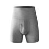 Мужские длинные боксеры-брифы из хлопка с высокой посадкой и защитой от натирания - больших размеров для спорта и тепла