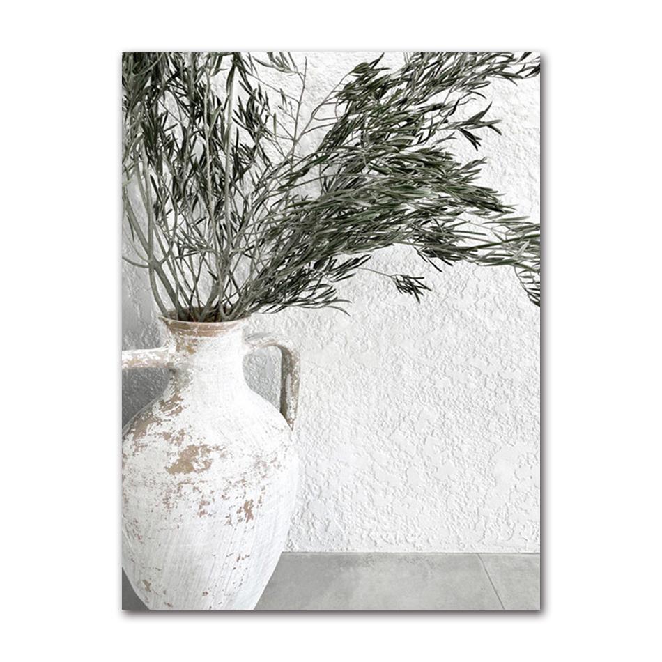 Olive Green Canvas Poster Painting Leaf Tree Wall Art Prints Italy Ancient Architecture Puglia Posters Picture Living Room Decor