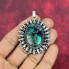 Copper Azurite Malachite Pendant, 925 Solid Sterling Silver Gemstone Jewelry, Handmade Pendant, For Memorial Day