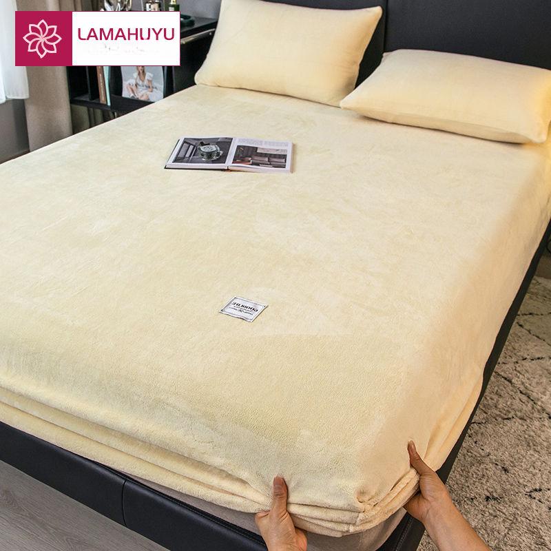 Теплая фланелевая простыня на резинке для односпальной/двуспальной кровати. Очень мягкий, теплый защитный чехол, приятный для кожи наматрасник.