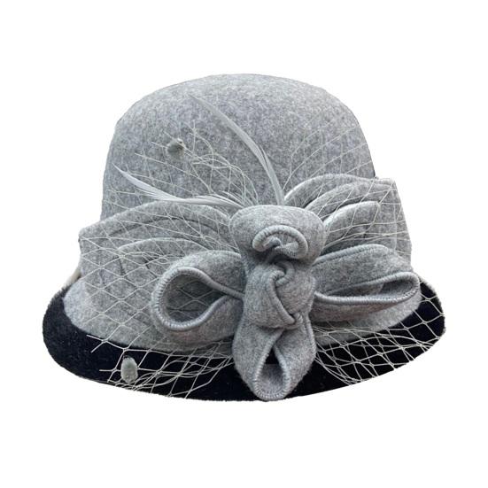 Женская зимняя шерстяная шляпа однотонная с сетчатым бантом декор шляпа-ведро осень зима для активного отдыха путешествий