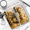 Золотой Дракон Сворачивается Для Samsung Galaxy S20 FE S21 S22 S23 Plus S24 Ultra S25Ultra S21+ S9+ S22Plus Золотой стеклянный чехол для телефона