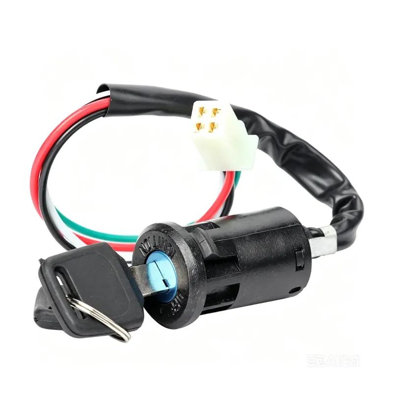 Подходит для 50cc/110cc/125cc/150cc/200cc/250cc Мини Квадроцикла ATV Питбайка Универсальный 4-проводной Замок Зажигания с Ключом для Мотоцикла 4 Провода
