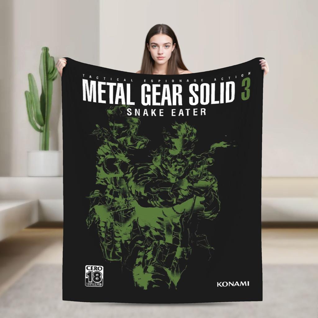 Игра Metal Gear Solid Одеяло Супер Теплое Принт Плюшевое Одеяло Для Путешествий На Открытом Воздухе Фланелевое Покрывало Покрывало На Кровать