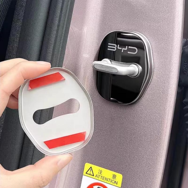 Для BYD Sealion 7 Sea lion 07 2024 2025 Автомобильный стайлинг Нержавеющая сталь Крышка пряжки замка двери автомобиля Защелка Антикоррозийная Защитные аксессуары