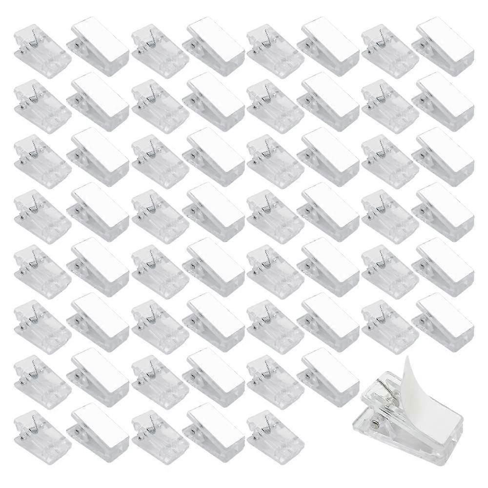60 pieces Self-Adhesive Clips, Adhesive Spring Clips, Wall Tapestry Clips, Multifunctional Storage Clips, for photos, office, school, classroom (Singl