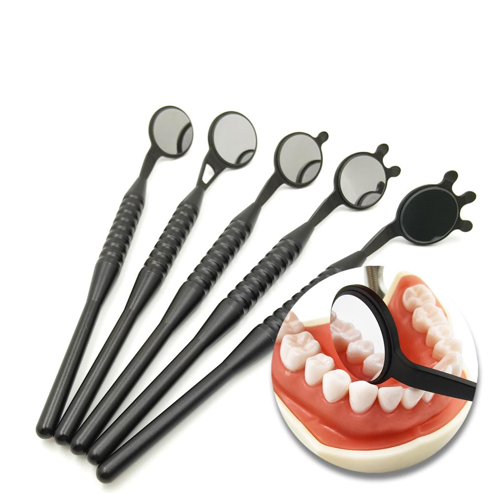 Стоматологический одонтоскоп Зеркало для рта с передней поверхностью с ручкой Уход за полостью рта Осмотр Гигиена Стекло Родиевое зеркало