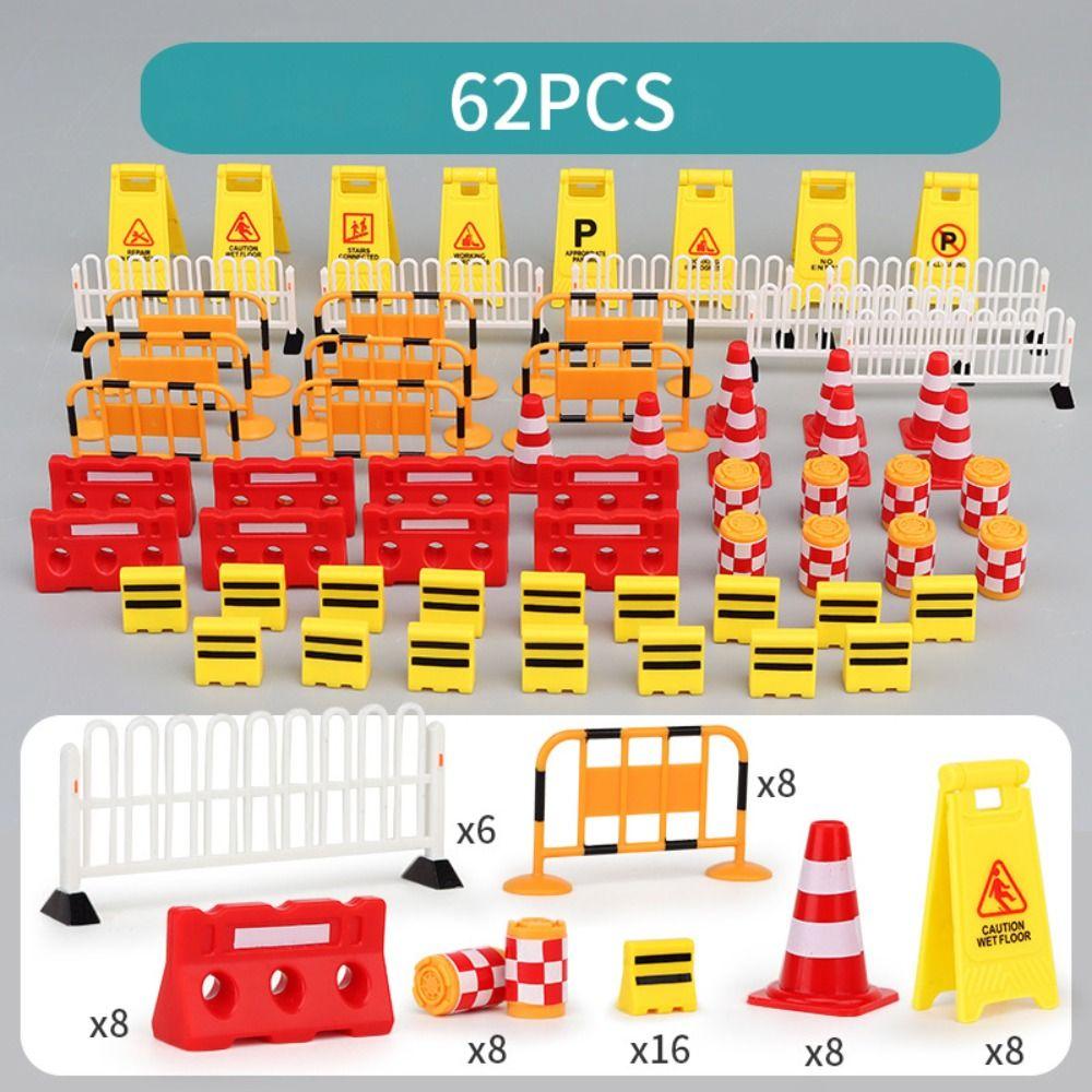 Parking Crossbar Kids Cognition Road Signs Street Scene Model Road Block Fences Mini Traffic Cones