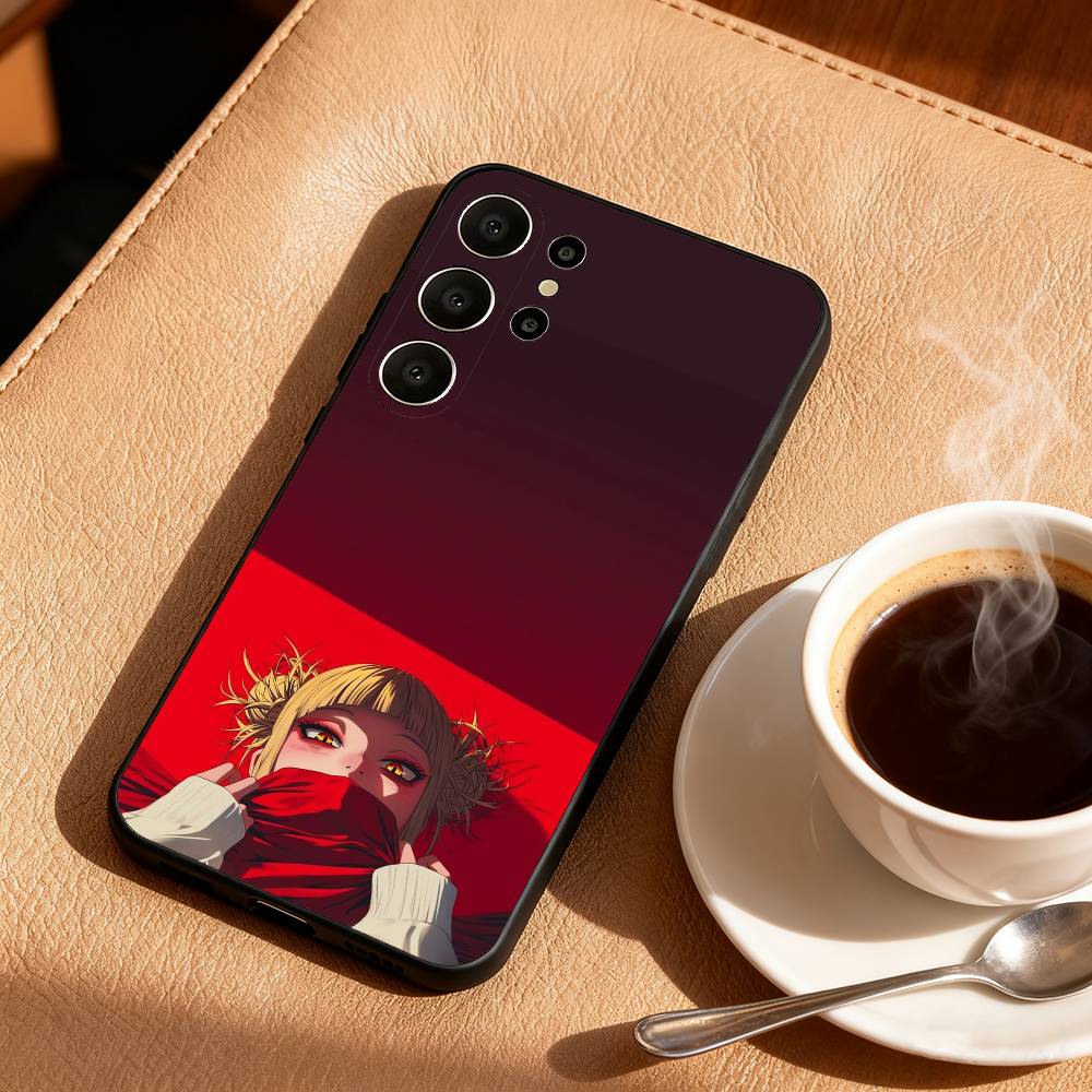 Чехол для телефона My Hero Anime H-Химико Тога для Samsung S26, S25, S24, S21, S22, S23, S30, Ultra, S20, FE, Lite, 10, 9, Черный чехол