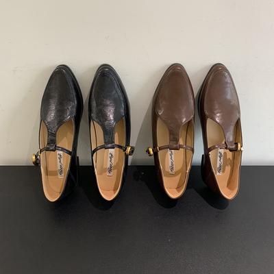 Дизайнерские ретро туфли на плоской подошве с острым носком, маленькие черные кожаные туфли в британском стиле, женские, осенние, новые, универсальные, модные туфли Мэри Джейн