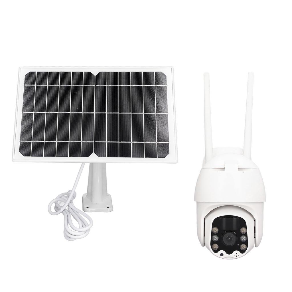 Solar Security Camera PTZ 355 Degrees Panoramic 1080P Home Surveillance System with 2 Way Audio PIR