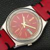 ПОДЕРЖАННЫЕ ВИНТАЖНЫЕ ЧАСЫ SEIKO 5 АВТОМАТИЧЕСКИЕ ЯПОНСКИЕ МУЖСКИЕ ЧАСЫ С ЦИФЕРБЛАТОМ КРАСНОГО ЦВЕТА a434949-2 R122-a434949