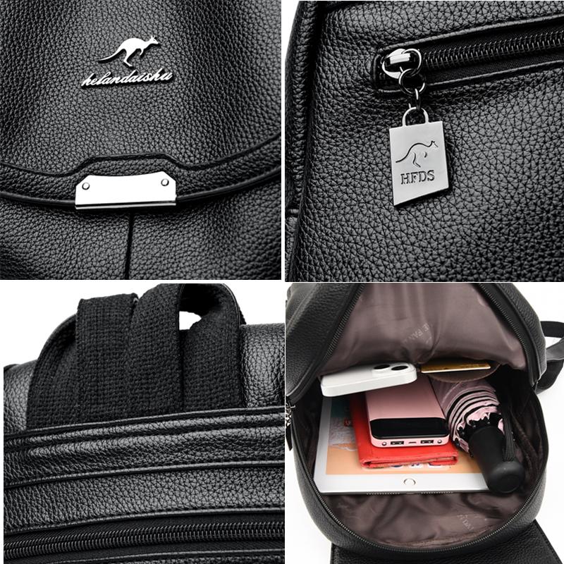 Классический женский высококачественный плутониевый кожаный женский дорожный рюкзак большой вместимости модный дорожный рюкзак