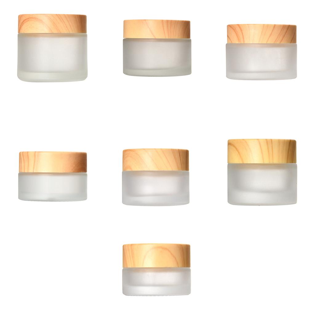 Glass Cosmetic Containers Empty Sample Jars with Leak Proof Lids Makeup Containers for Lotion Cream 5/10/15/20/30/50/60g
