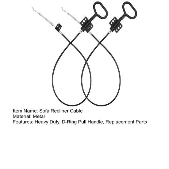 2 шт., кабель для дивана-реклайнера, прочная универсальная ручка с D-образным кольцом, пружинная проволока, металлический кабель для снятия кресла-реклайнера, запасные части