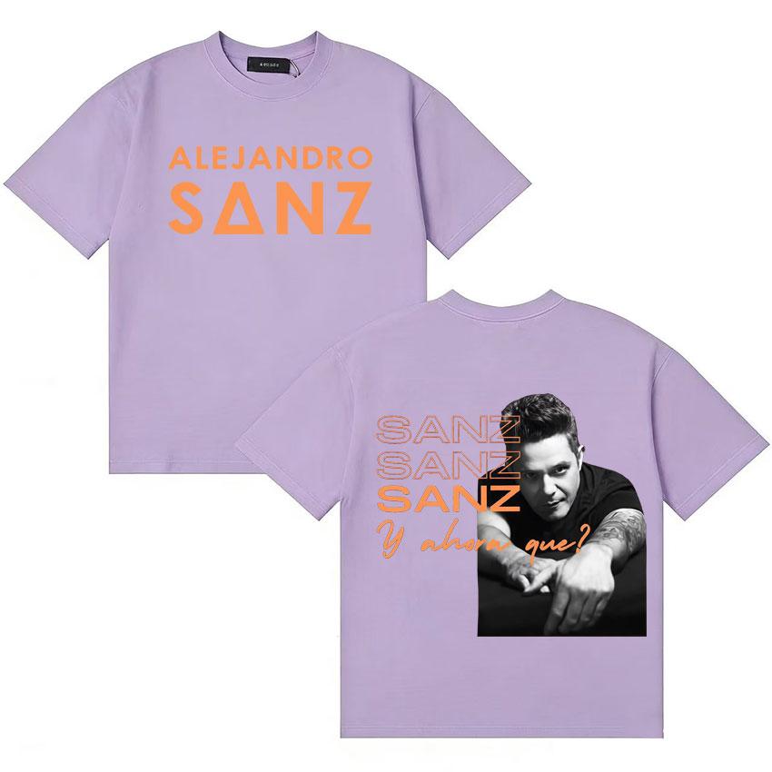 Rapper Alejandro Sanz Fashion Summer Tshrit Unisexs Women Harajuku Style Cotton Short Sleeve T Shrit Music Lover Tshrits Streetwear