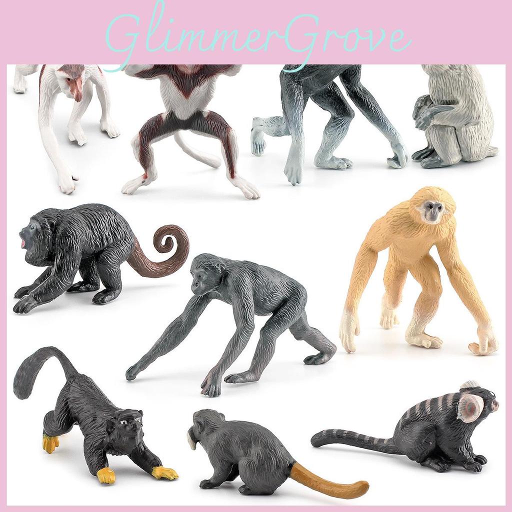 Primate Animal Chimpanzee Lemur Model Collection Pvc Static Figures For Classroom Teaching And Decor