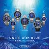 Citizen XC UNITE with BLUE Limited Edition Waterproof Women's Watch, Silver, Blue, ES9490-95L, Light-Powered Eco-Drive, Radio-Controlled,