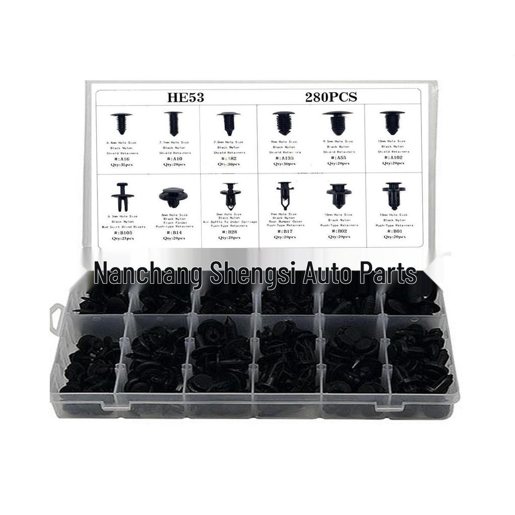 280pcs Car Trim Panel Snap Fasteners for Mazda, Toyota, BMW, Honda - Matching Accessories for Lining