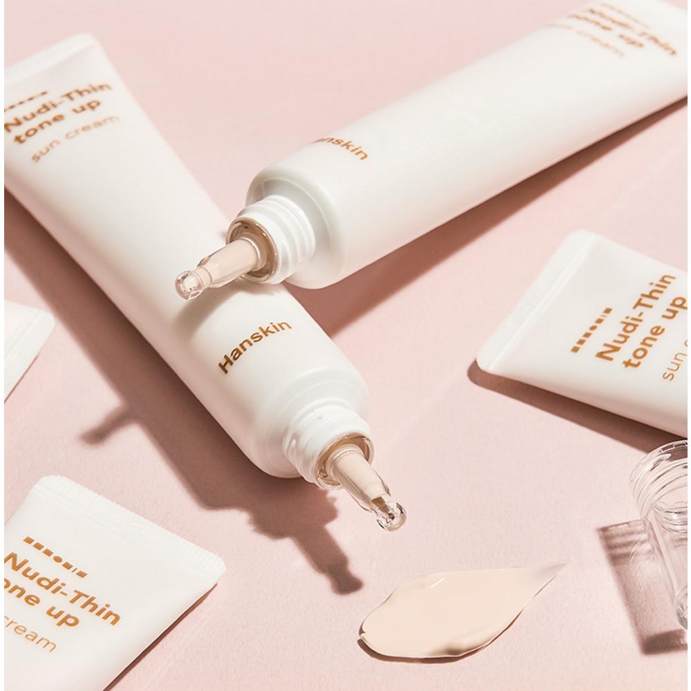 Hanskin Nudie Thin Tone Up Sun Cream SPF50+ PA++++, 40ml, 1 Unit
