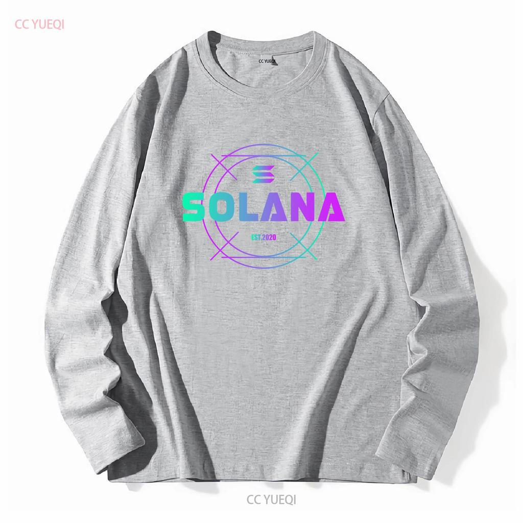 Solana Coin Crypto Cryptocurrency T Shirt Blockchain SOL vintage Washed designer clothes homme Soft Breathable