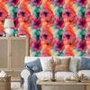 Wallpaper Ink red, coral, pink and sea 50x1000