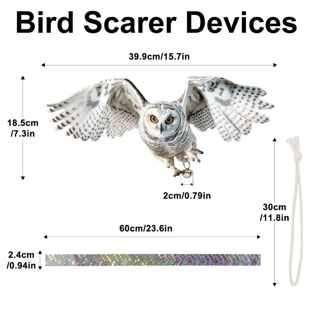 Waterproof Bird Repel Scare Devices Hanging Bird Repeller Durable Owl Artificial Scarecrow  Outdoor
