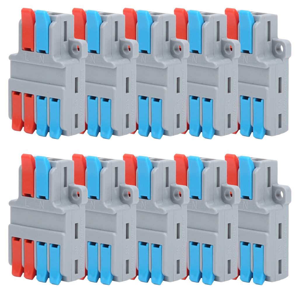 10Pcs Cable Connector Terminal Multi Function 2 In 4 Out Quick Wiring Connection LT-624