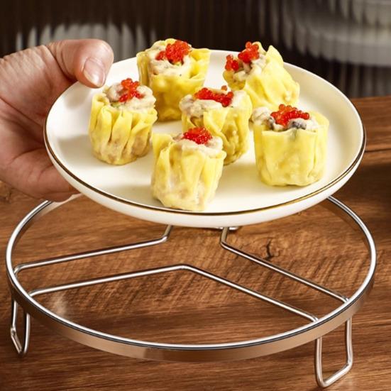 Пароварка из нержавеющей стали 304, паровая решетка, штабелируемая конструкция, для овощей, пельменей, морепродуктов, мяса, универсальная кулинарная решетка