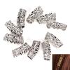 10pcs 7mm Hole Spacer Silver Hairbraid Micro Rings Tube Cuff Clip Hair Braid Beads Dreadlock Beads