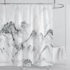 Мраморная водонепроницаемая шторка для душа Водонепроницаемая шторка для душа для декора ванной комнаты Принтованная моющаяся шторка для душа с крючками