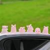 6 шт./компл. Автомобильная центральная консоль из смолы, фосфоресцирующая свинья, кукла, украшение для зеркала заднего вида автомобиля, аксессуары для салона автомобиля для велосипеда