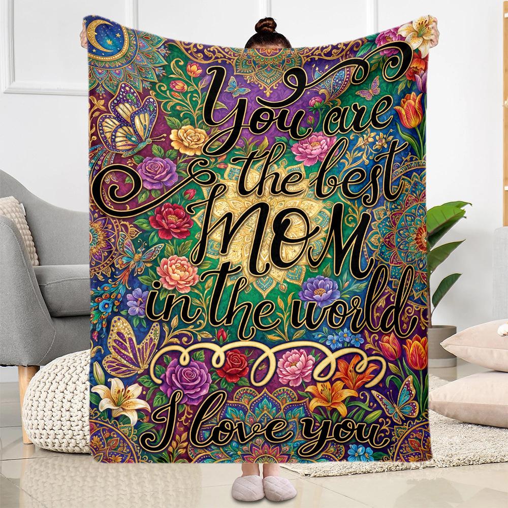 Love In Every Stitch Flannel Blanket-Soft and Suitable for Sofas,Beds,Offices,Travel,All Seasons,Great Gift for Holidays and Birthdays.