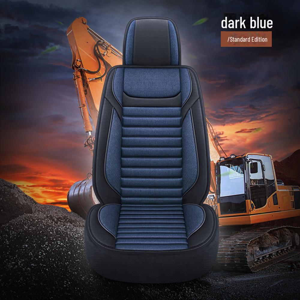 Подушка для сиденья экскаватора - дышащий льняной чехол для одного сиденья, универсальная посадка, подходит для всех сезонов.