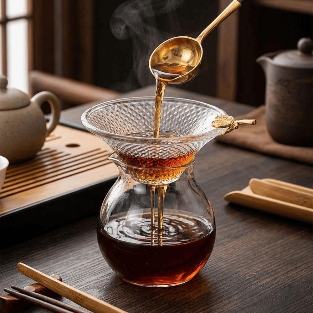 Heat-Resistant Glass Tea Strainer Japanese-Style Tea Distributor  Office