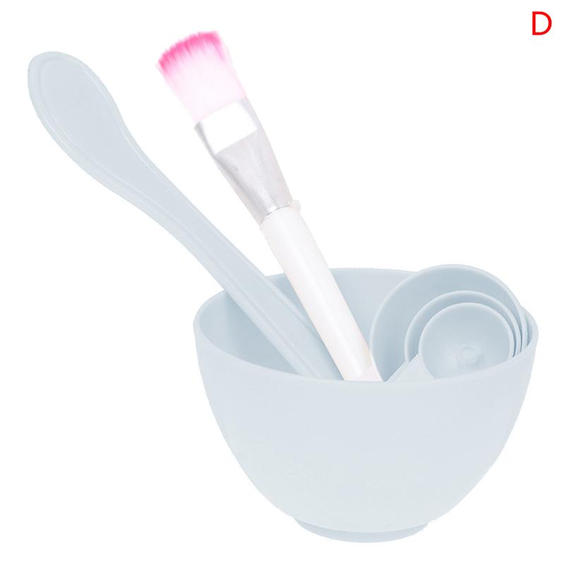 4Pcs Facial Brush Mask Bowl Spoon Set Mask Brush Bar Diy Beauty Tool Mixing Tool
