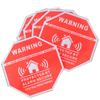 Waterproof Security Alarm Sticker 10cm*10cm Safety System Stickers Tool Warning Signs Decals