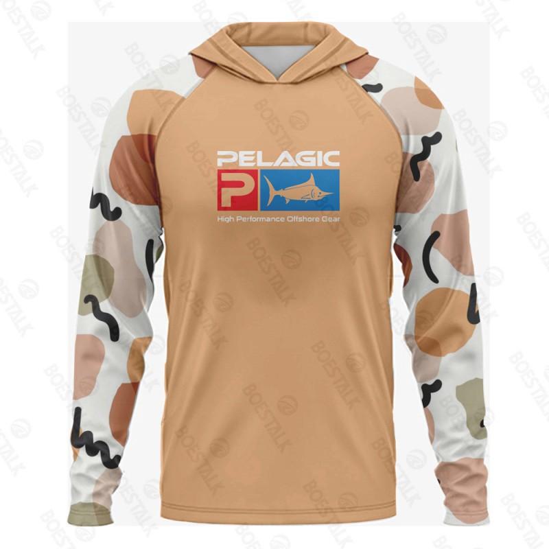 PELAGIC Long Sleeve Fishing Hoodie UV Protection Breathable Quick Dry Apparel Men