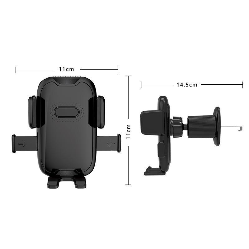 Вращающийся на 360° автомобильный держатель для телефона с защитой от сотрясений и перевернутым крючком для вентиляционных отверстий