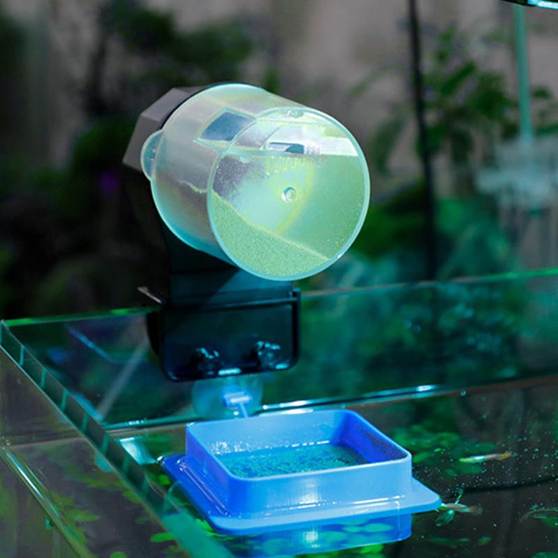 Автоматическая кормушка для рыбы с 2 коробками для еды, регулируемое количество кормления, ручной автоматический режим для аквариума